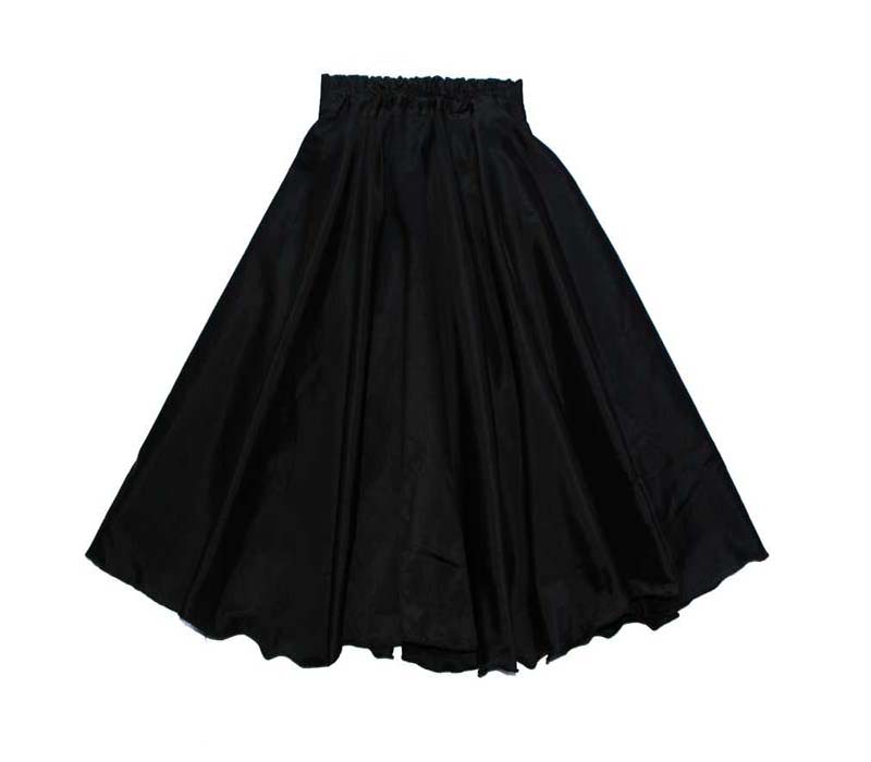 Black Floral Wrap Midi Skirt